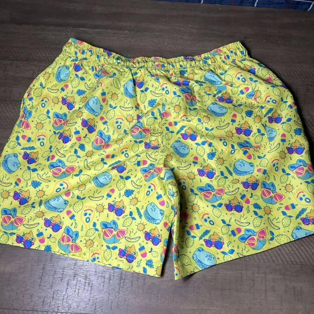 Disney Yellow Swim Trunks with Blue and Pink Accents - Picture 7 of 8